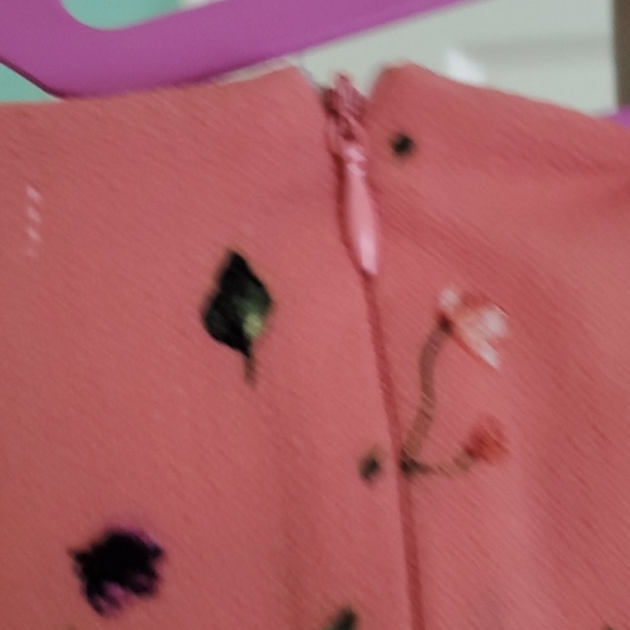 Peachy Floral A-line midi/knee length dress - Picture 4 of 4